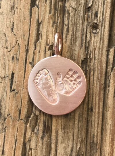 Hand & Footprint Charm, Sterling Silver, 19 mm