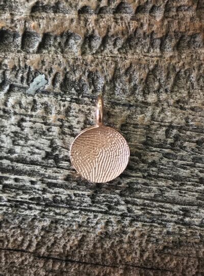 Mini  Fingerprint  Charm in  Rose  Gold