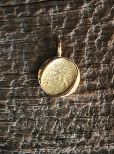 Fingerprint Charm, White Gold, 14mm