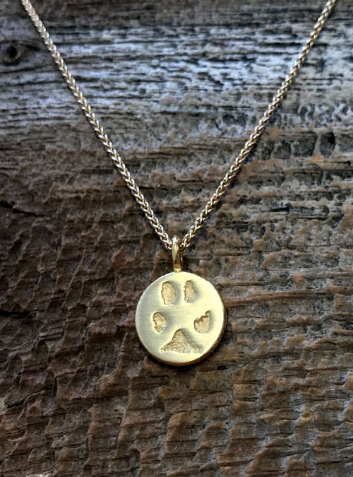 14mm  Paw  Necklace  Y G 500×67