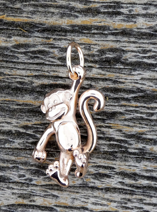 Monkey Charm in Rose Gold