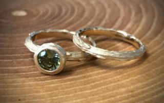 Green  Sapphire  Twig  Ring