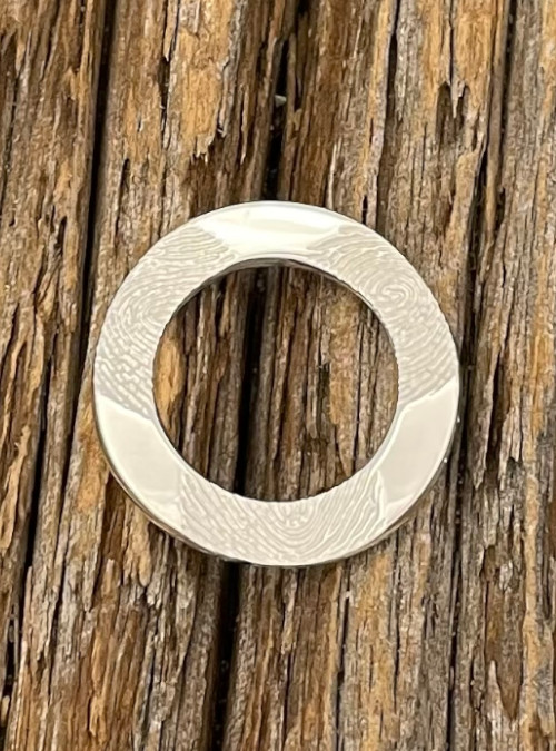 Family Circle Fingerprint Pendant, Sterling Silver
