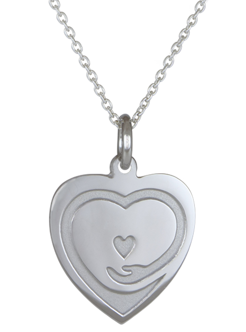 In My Heart Necklace, Rhodium Plated