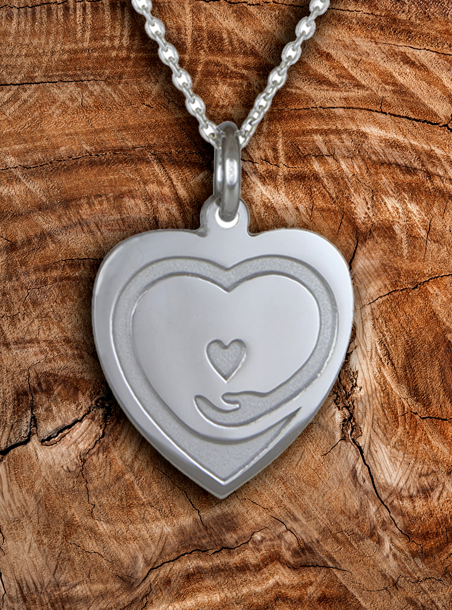 In My Heart Necklace, White Gold