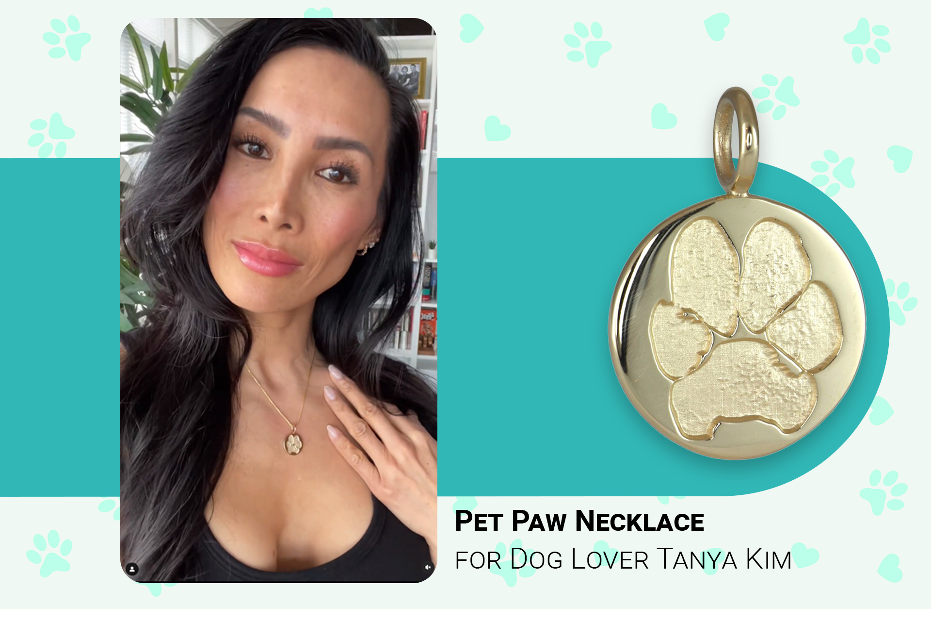 Pet Paw Necklace for Dog Lover Tanya Kim
