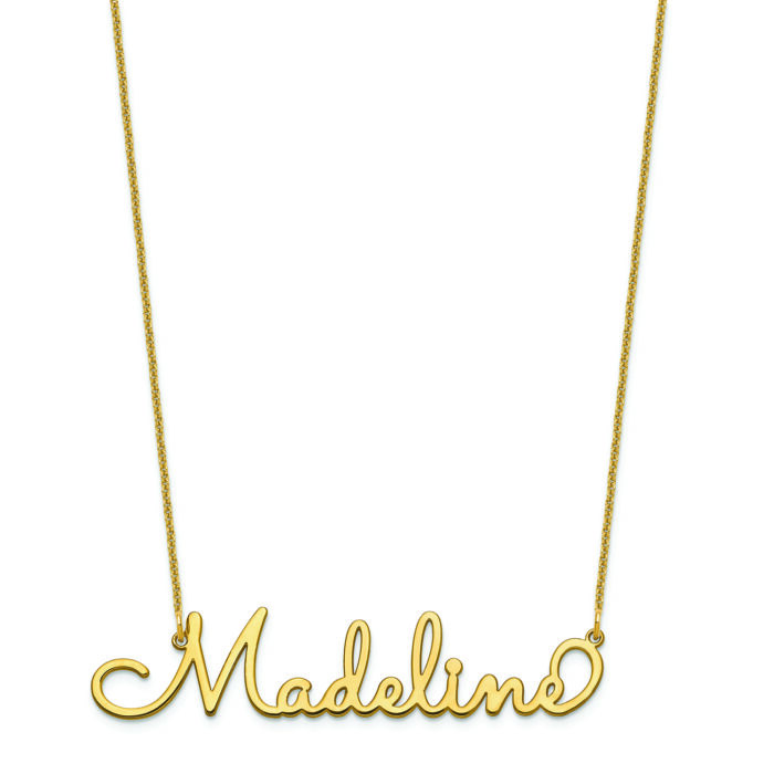 Name Necklace, Yellow Gold