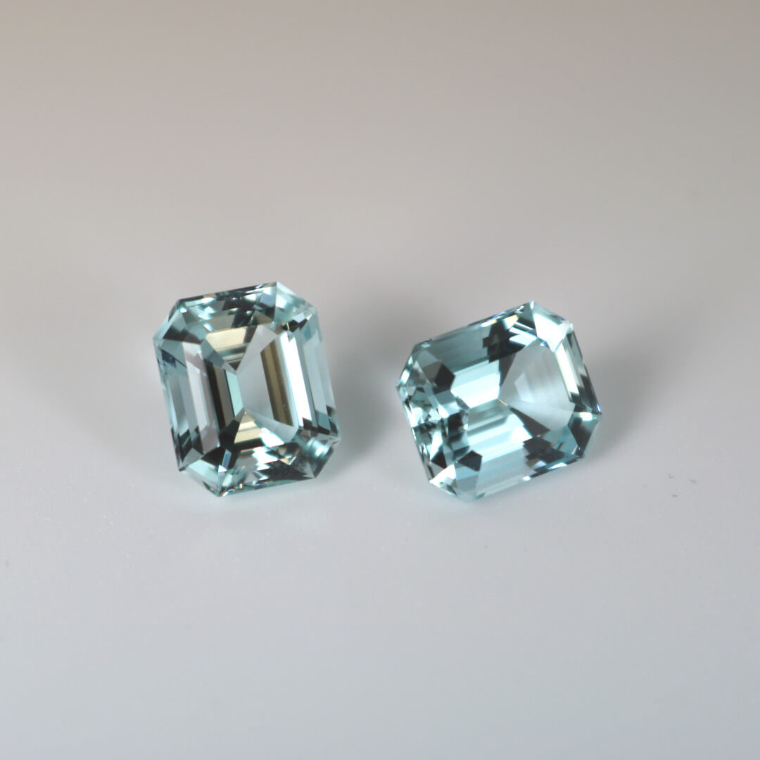 Aqua Em Cut earrings stones IG
